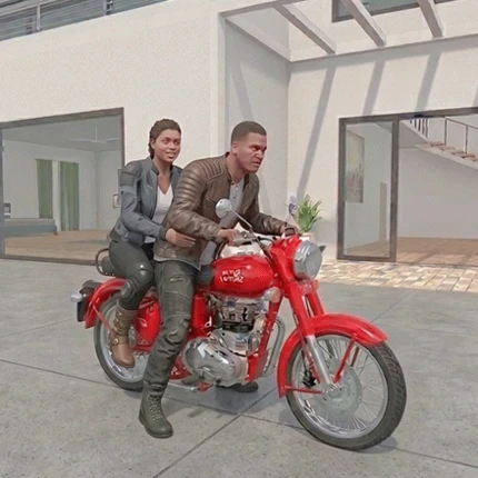 Indian City Gangster Bike Game Image