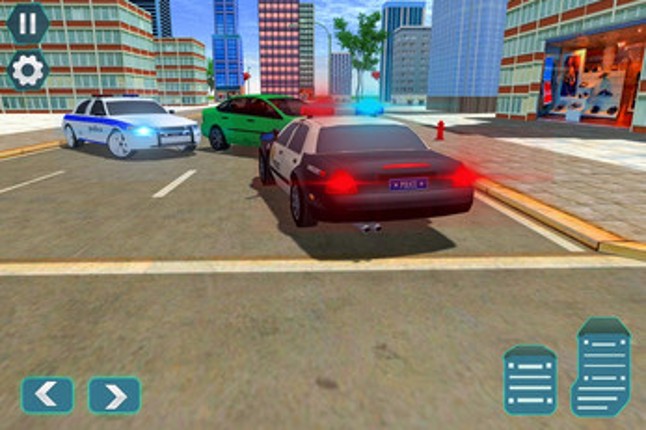 US Police Car Bank Robbery Gangster Chase Image