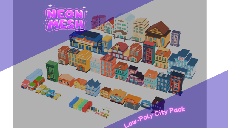 Low-Poly City Pack – Modular Town & Buildings Collection Image