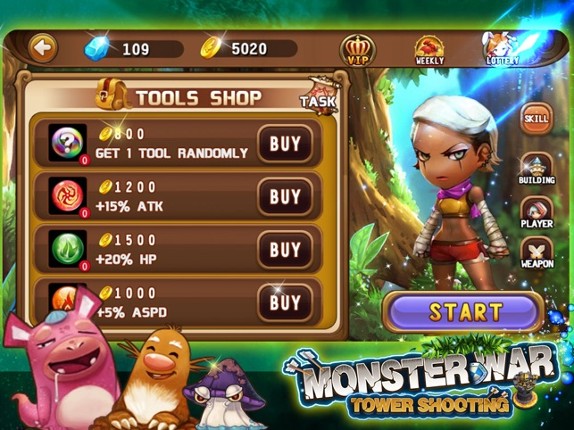 Monster War(Tower Shooting)-Shoot Game screenshot