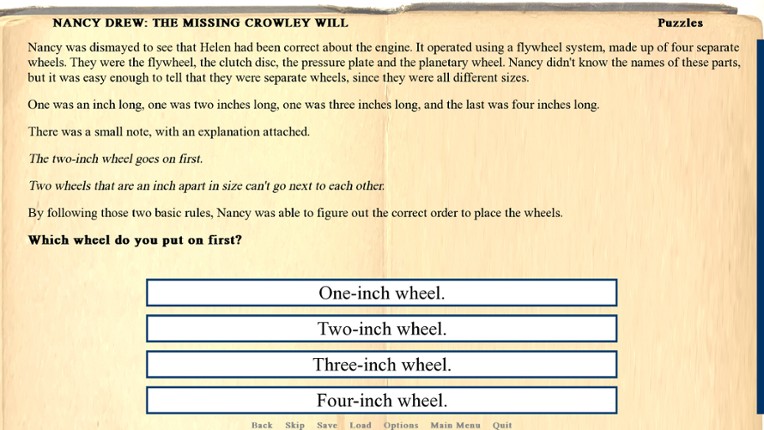 Nancy Drew: The Missing Crowley Will screenshot