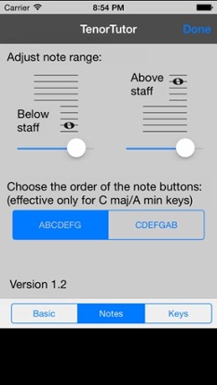 Tenor Tutor screenshot