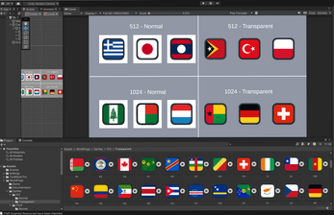 World Flags UI Pack – 248 Countries & Regions Image