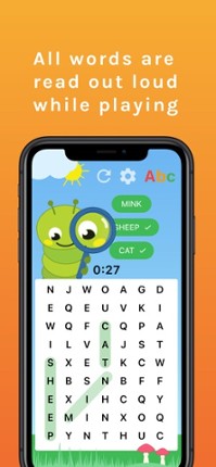 Wormie Word Search screenshot