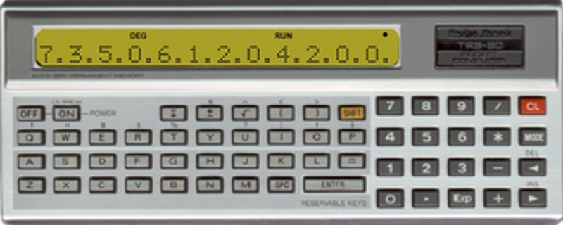 Fill Screen With Zeros game (Sharp PC-1211 Pocket Computer) by aldweb Image