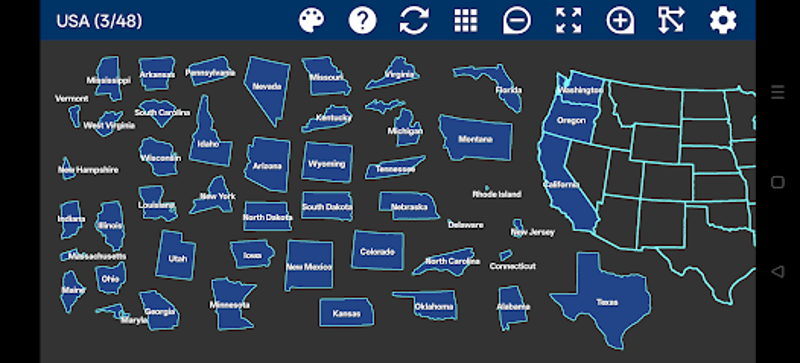 USA Map Puzzle screenshot