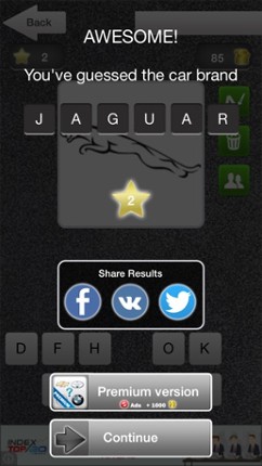 Guess car brand screenshot