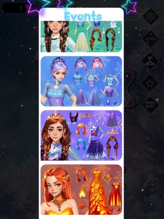 Ice vs Fire magic dress up screenshot