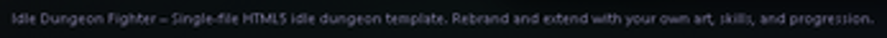Idle Dungeon Fighter – HTML5 Idle Dungeon Template (Rebrand & Resell) screenshot