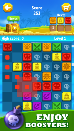 Pirate's Dice. Connect 4 in a row screenshot