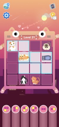 Sleeping Cat-Block Puzzle Game screenshot