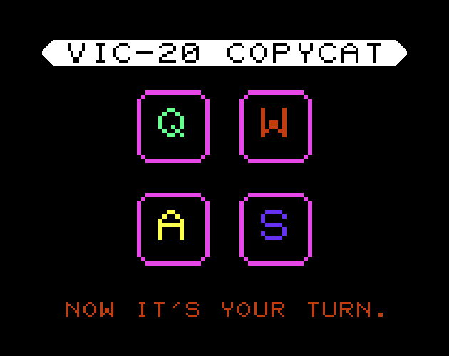 Games like VIC-20 Copycat for Commodore VIC-20