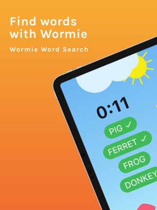 Wormie Word Search screenshot
