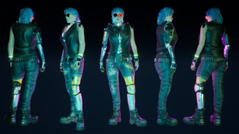 3D Cyberpunk Game Ready Character Image
