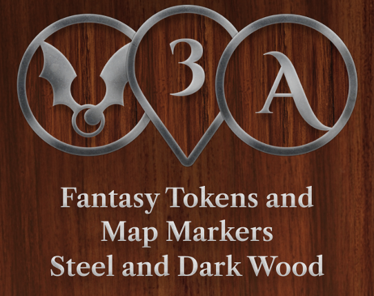 Fantasy Tokens and Map Markers - Steel and Dark Wood (VTT) Image