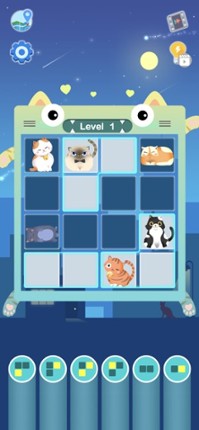 Sleeping Cat-Block Puzzle Game screenshot