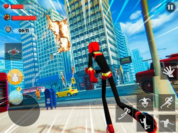 Stickman Spider Rope Hero 3D screenshot