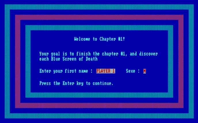Blue Screen Adventures screenshot