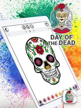 Day of the Dead Coloring Book screenshot