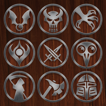 Fantasy Tokens and Map Markers - Steel and Dark Wood (VTT) Image