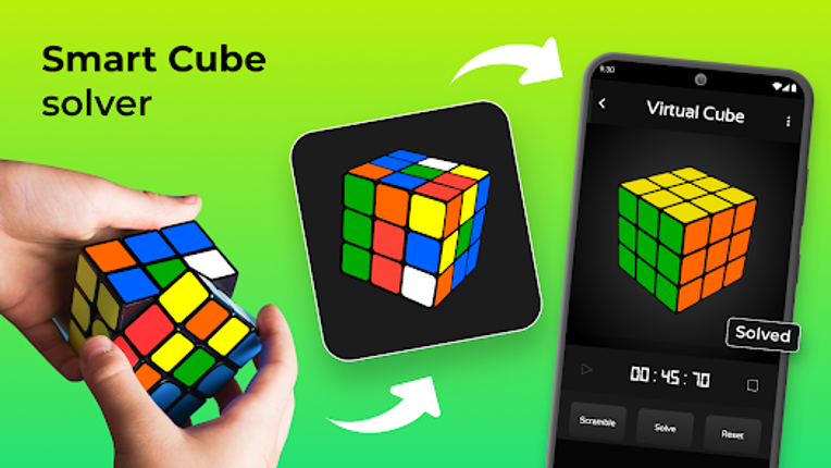CubeX - Solver, Timer, 3D Cube screenshot