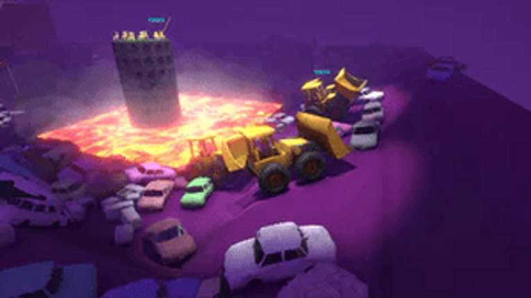 Musical Chairs with Bulldozers and Other Heavy Equipment Image