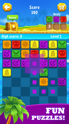 Pirate's Dice. Connect 4 in a row screenshot