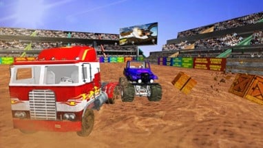 Robot vs Monster Trucks War Image