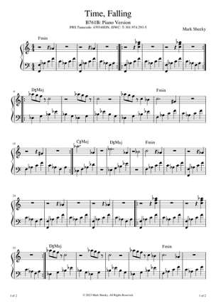 Sheet Music & Lyrics: Testing The Delicates Image