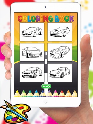 Sport Car Coloring Book Drawing Vehicles for Preschool Boys Image
