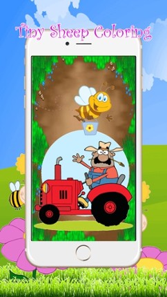 Tiny Sheep Farm Coloring Book : Color Your pages and Paint the Animals of the Farm Drawing and Painting Games for Kids Image