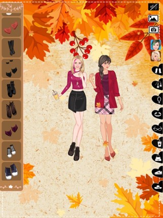 Autumn fashion dress up game screenshot