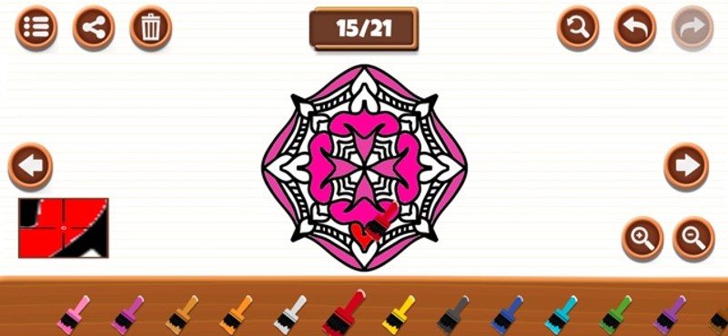 Coloring Book for Mandala Image