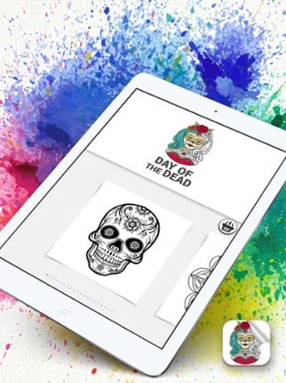 Day of the Dead Coloring Book Image