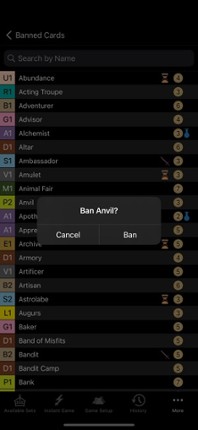 Dominion Card Randomiser screenshot