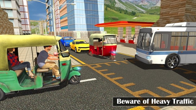 Futuristic Flying Tuk Tuk Simulator - Auto Rickshaw Driving screenshot