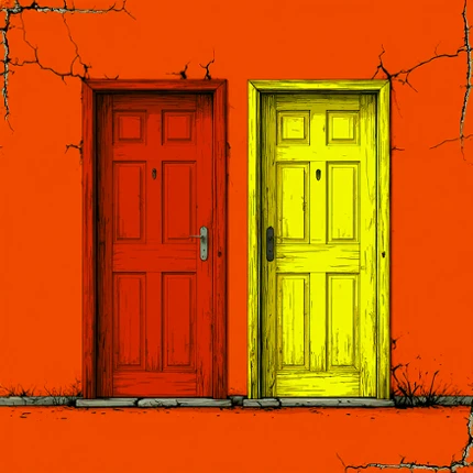 Red And Yellow Doors: Escape Image