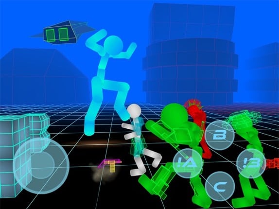 Stickman Neon Street Fighting screenshot