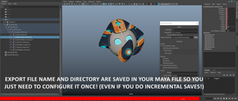 BitCake Exporter - a Game Animation plugin for Maya screenshot
