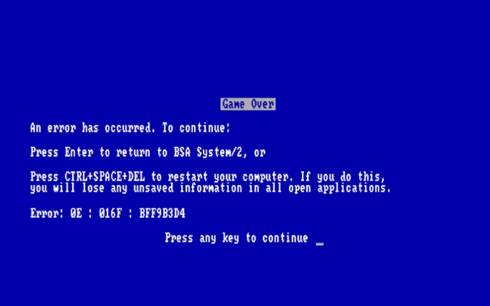 Blue Screen Adventures screenshot