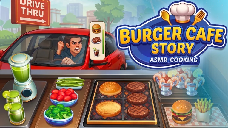 Burger Cafe Story ASMR Cooking Image