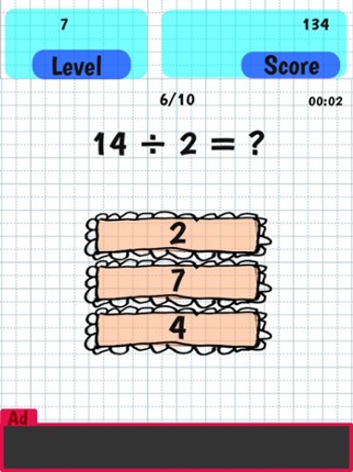 Division Tables Math screenshot