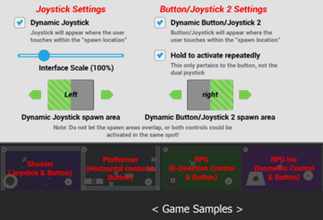 Dynamic Touch Screen Joystick Widget Image