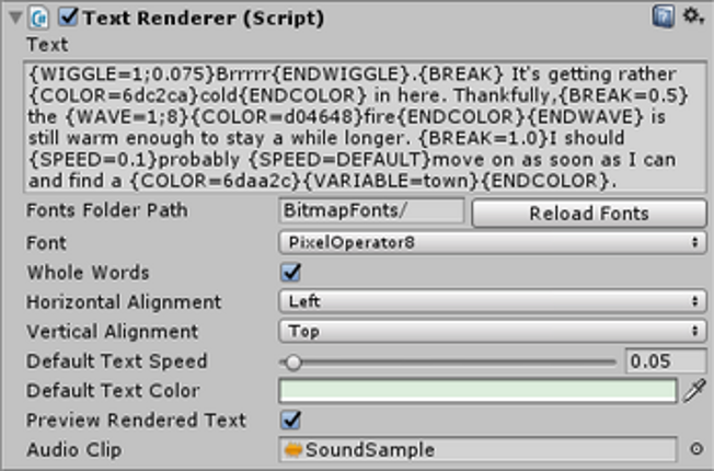 LibrarIoh's Bitmap Font Renderer for Unity screenshot