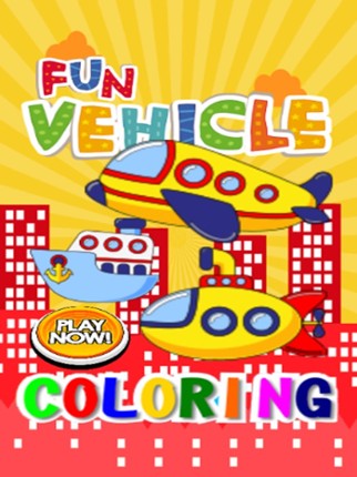 Vehicle coloring book free crayon games for kids screenshot