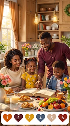 Black Family Paint By Number Image