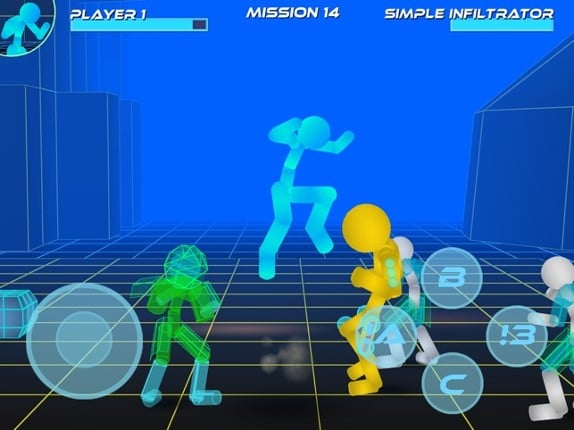 Stickman Neon Street Fighting screenshot