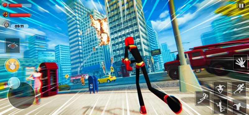 Stickman Spider Rope Hero 3D Image