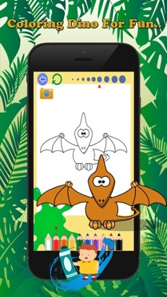 Cute Dino Paint and Coloring Book Learning Skill - Fun Games Free For Kids Image