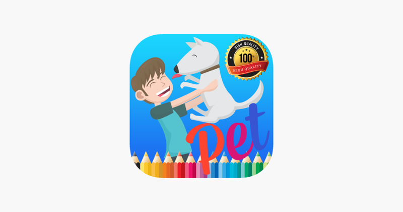 Cute Pet Paint and Coloring Book Learning Skill - Fun Games Free For Kids Image